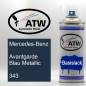 Preview: Mercedes-Benz, Avantgarde Blau Metallic, 343: 400ml Sprühdose, von ATW Autoteile West.